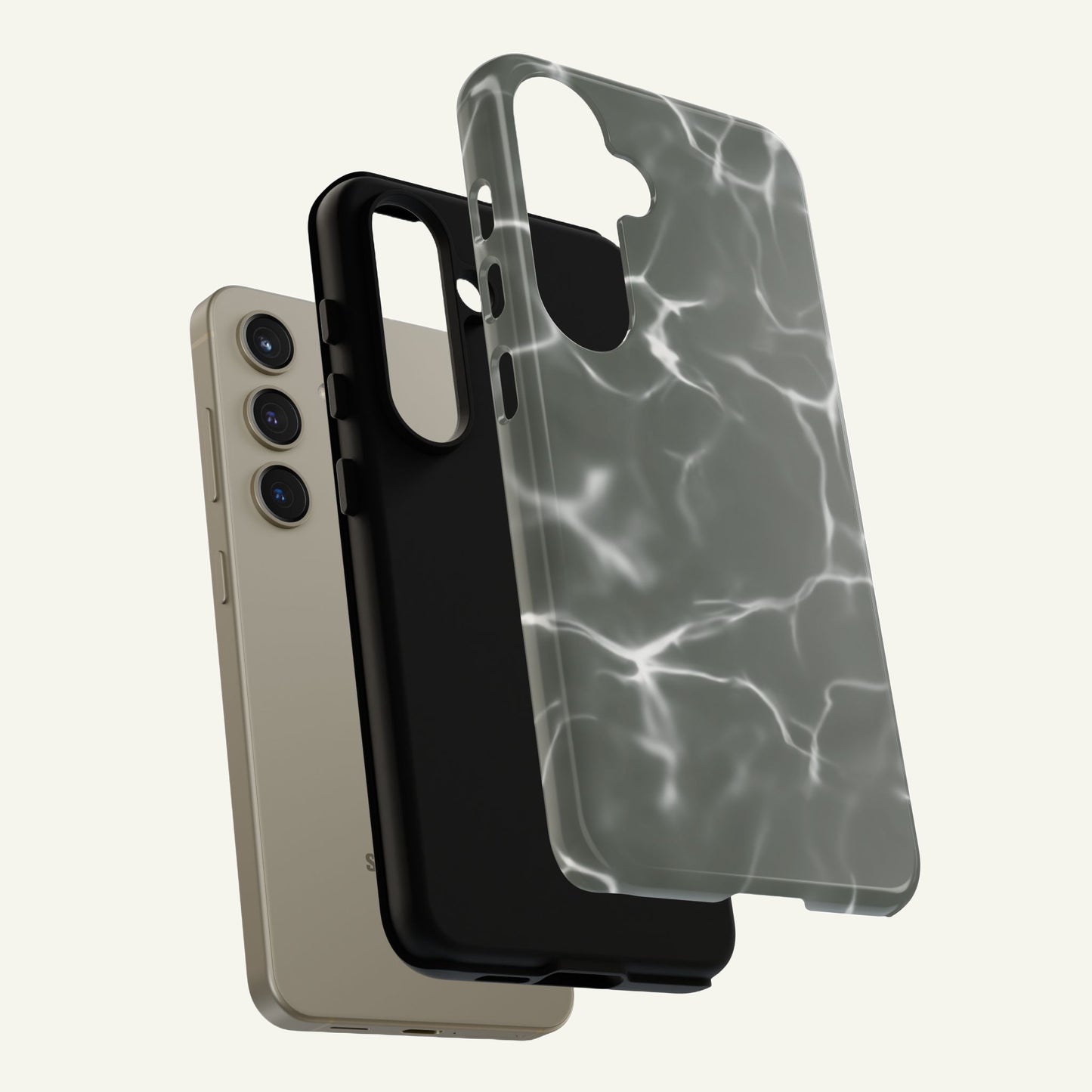 Marble Print Phone Case Gray