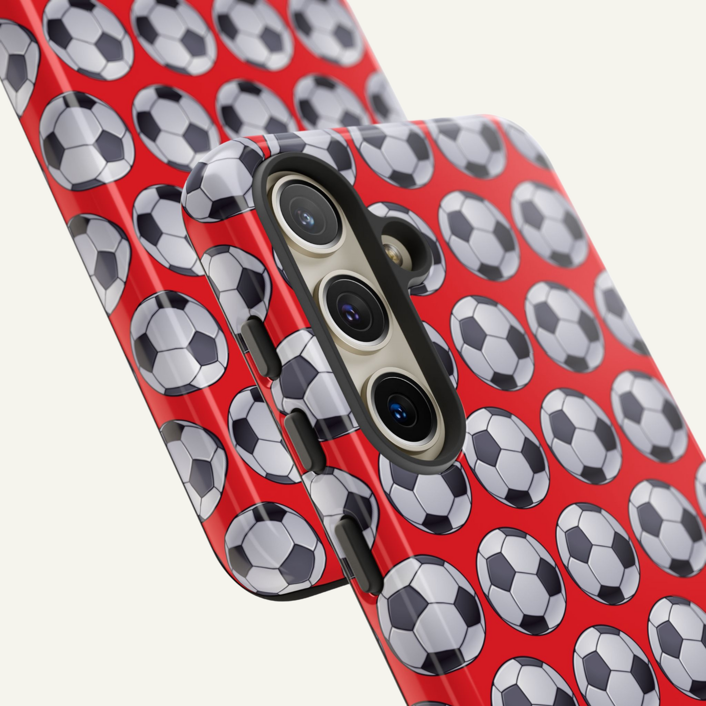 Soccer Ball Phone Case Red