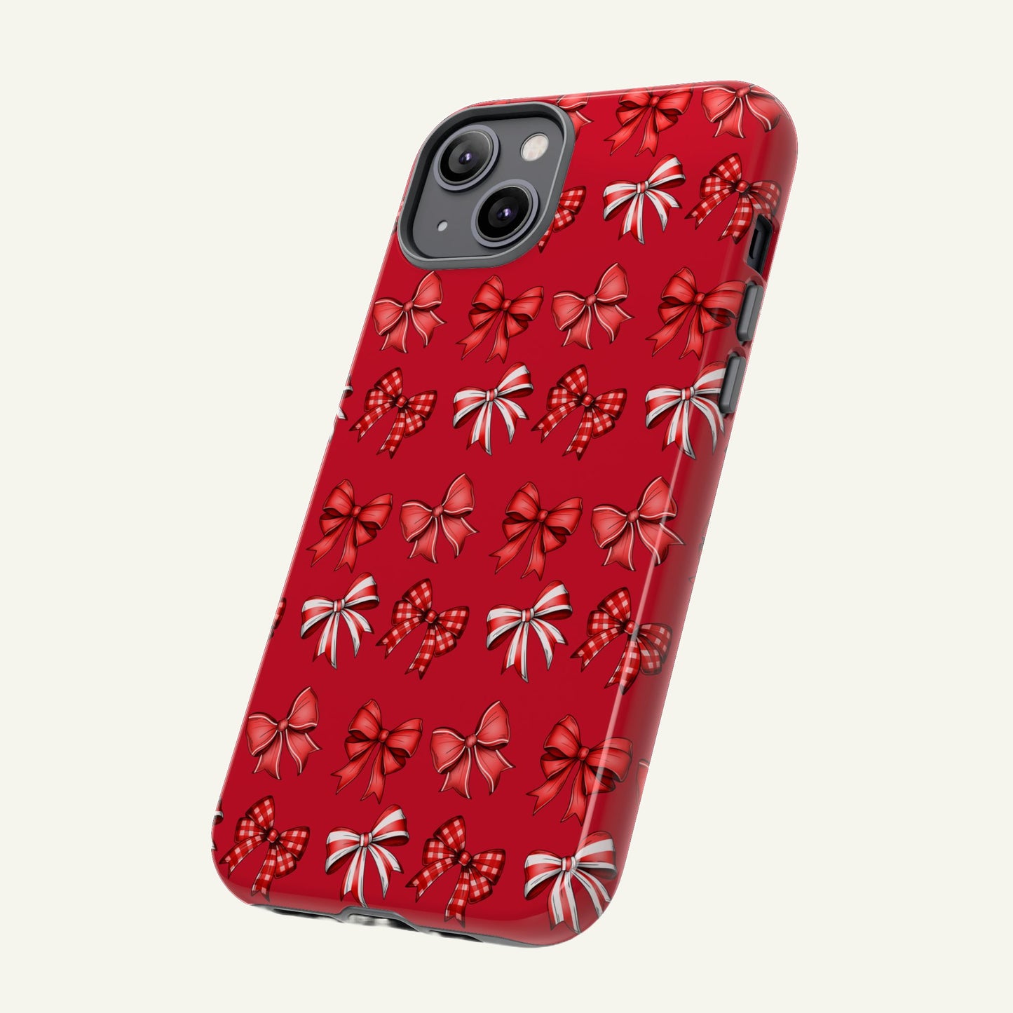 Christmas Bow Phone Case Red