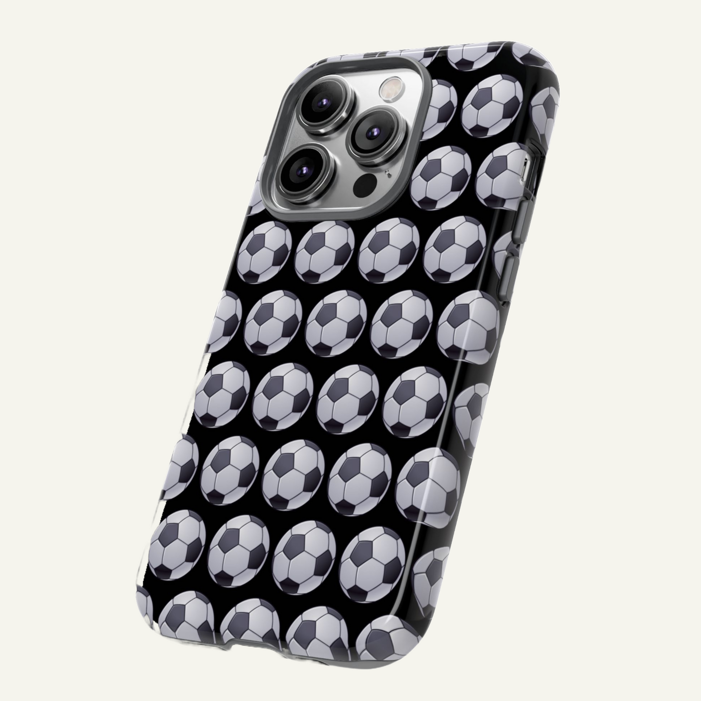 Soccer Ball Phone Case Black