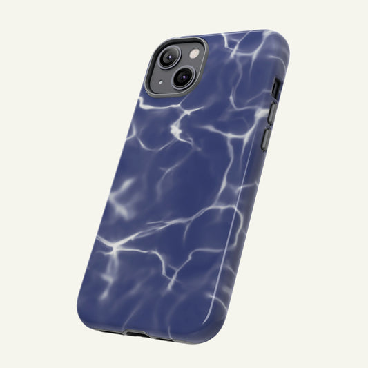 Marble Print Phone Case Dark Blue