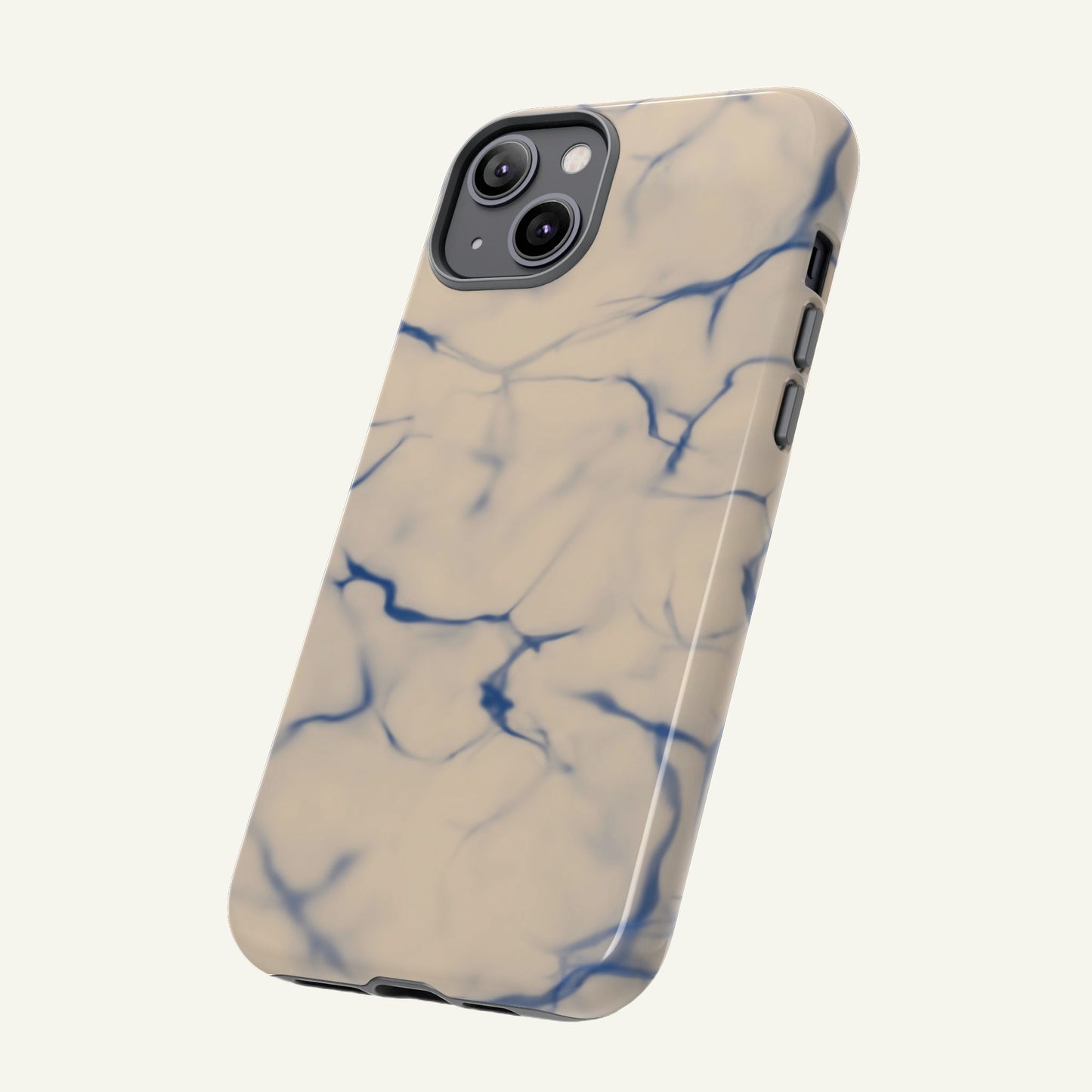 Marble Phone Case Cream Blue