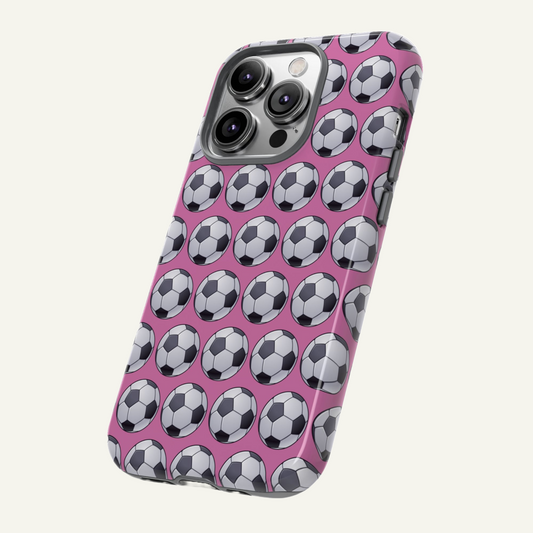 Soccer Ball Phone Case Pink