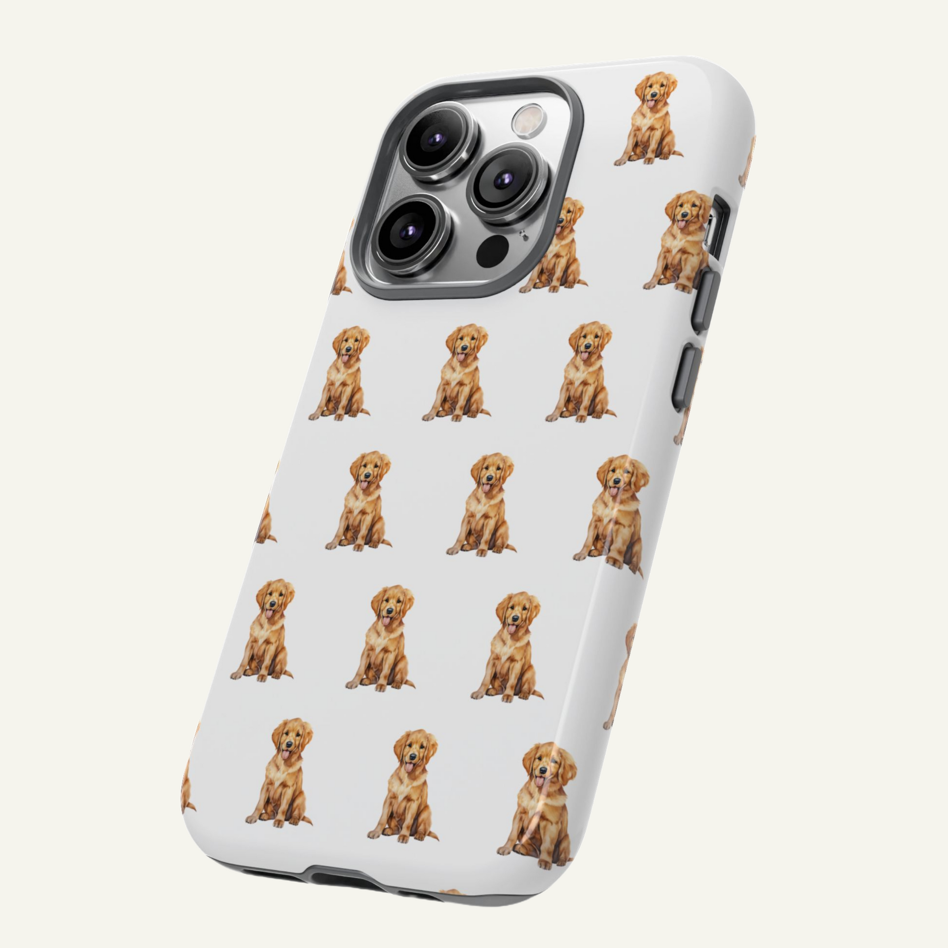 Golden Retriever White Phone Case Iphone 16 - X, Samsung Galaxy S20 -S24, Google Pixel 6 - 8