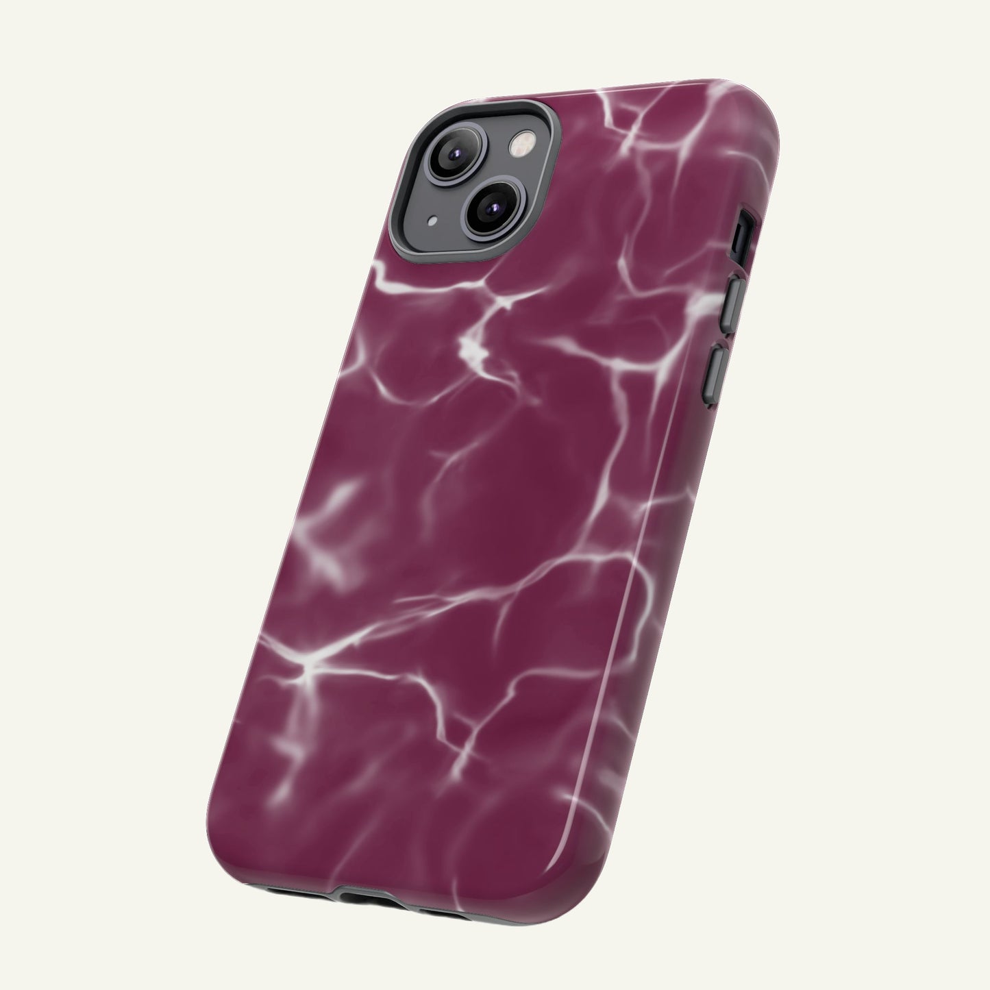 Marble Print Phone Case Maroon