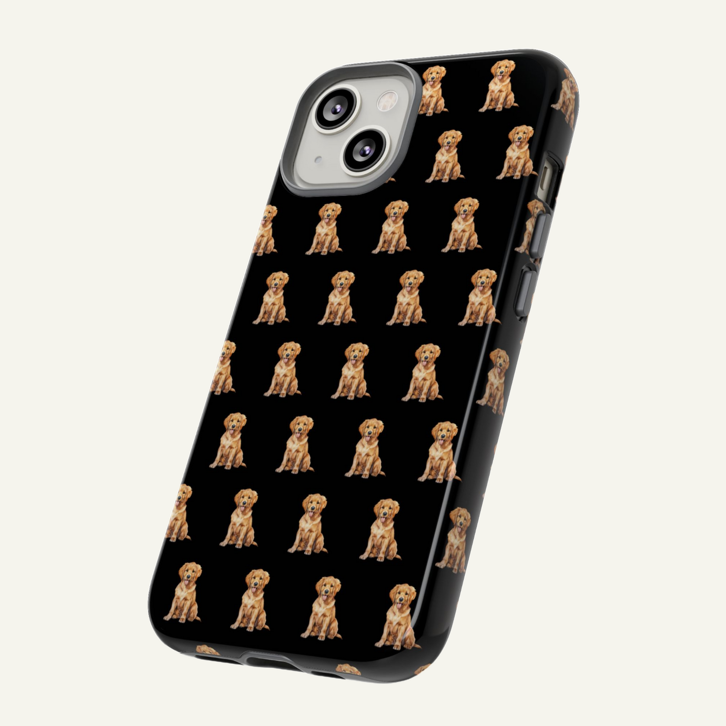 Golden Retriever Black Phone Case Iphone 16 - X, Samsung Galaxy S20 -S24, Google Pixel 6 - 8