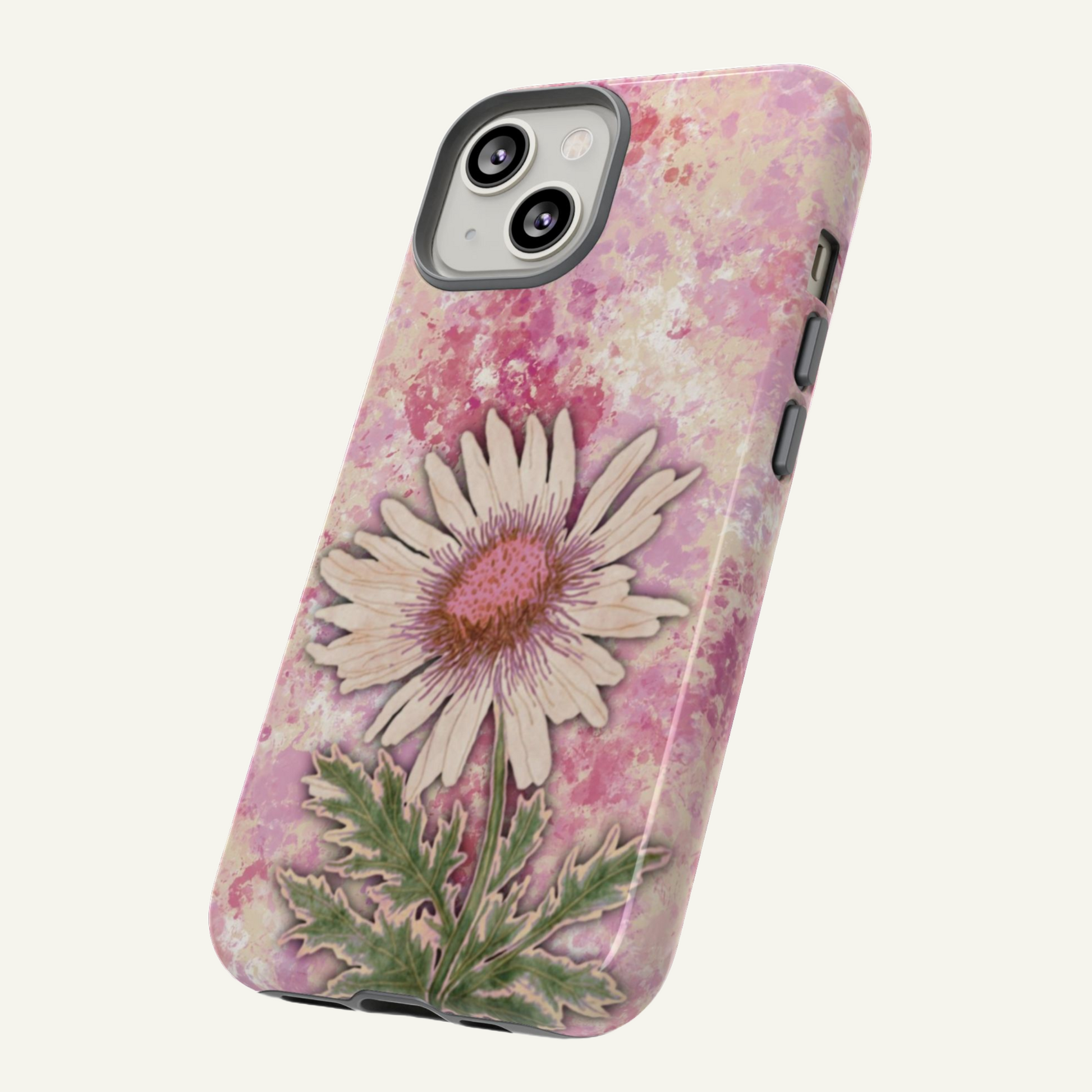 Pink Daisy Phone Case Iphone 16 - X, Samsung Galaxy S20 -S24, Google Pixel 6 - 8