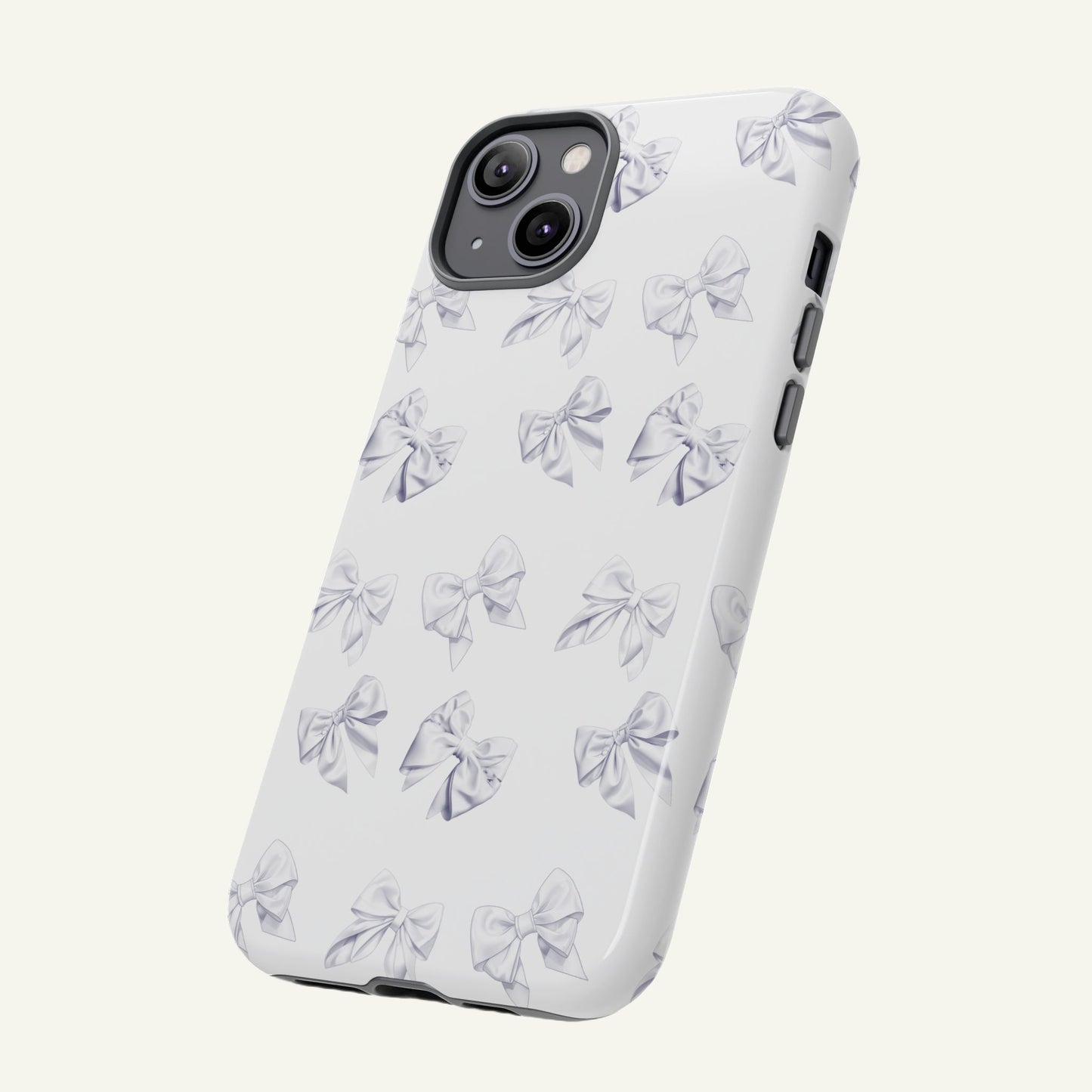 Bow Phone Case White on White