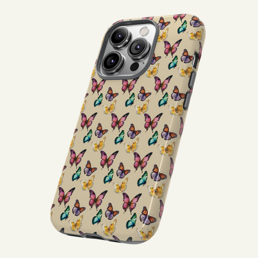 Cream butterfly phone case Iphone