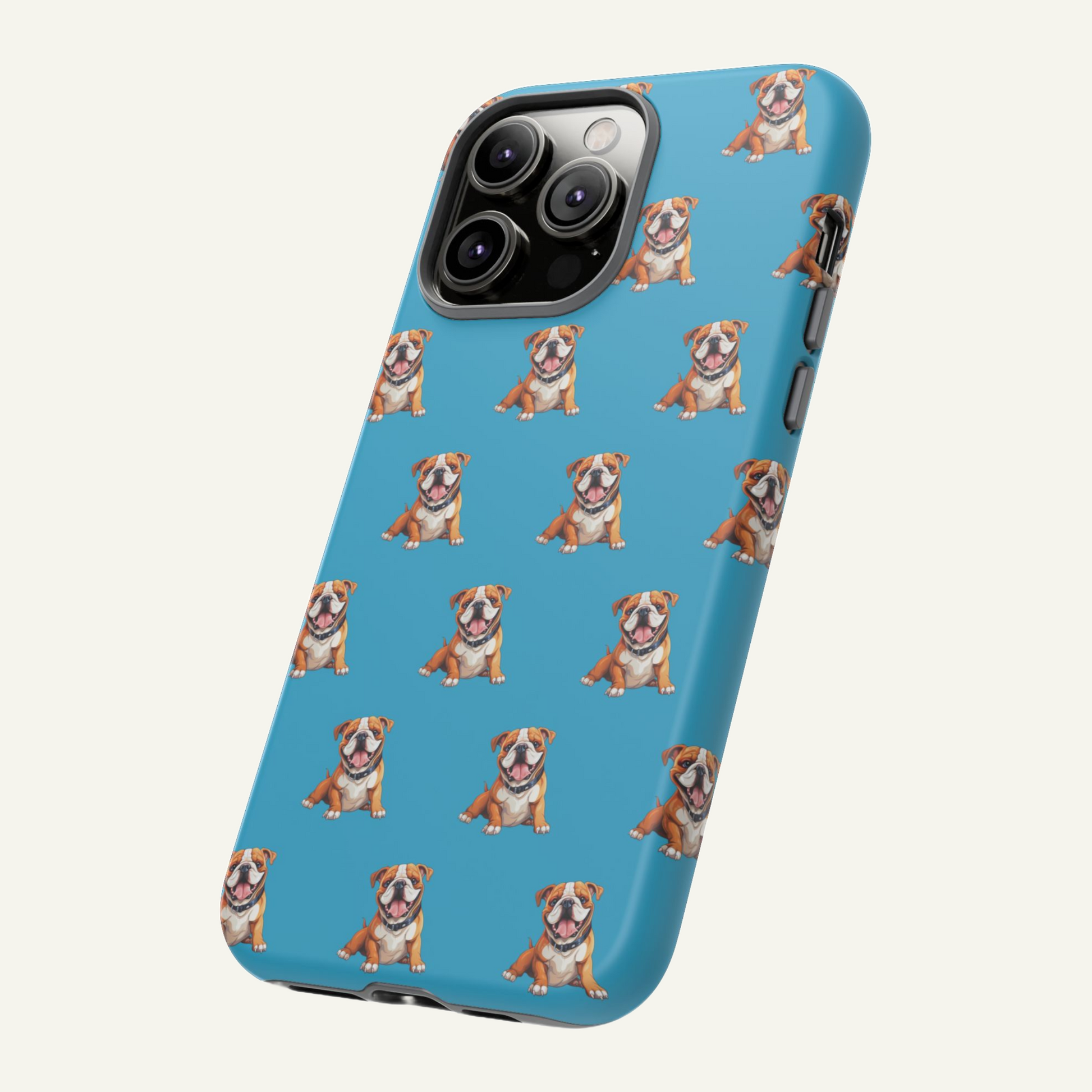 Turquoise bulldog phone case Iphone