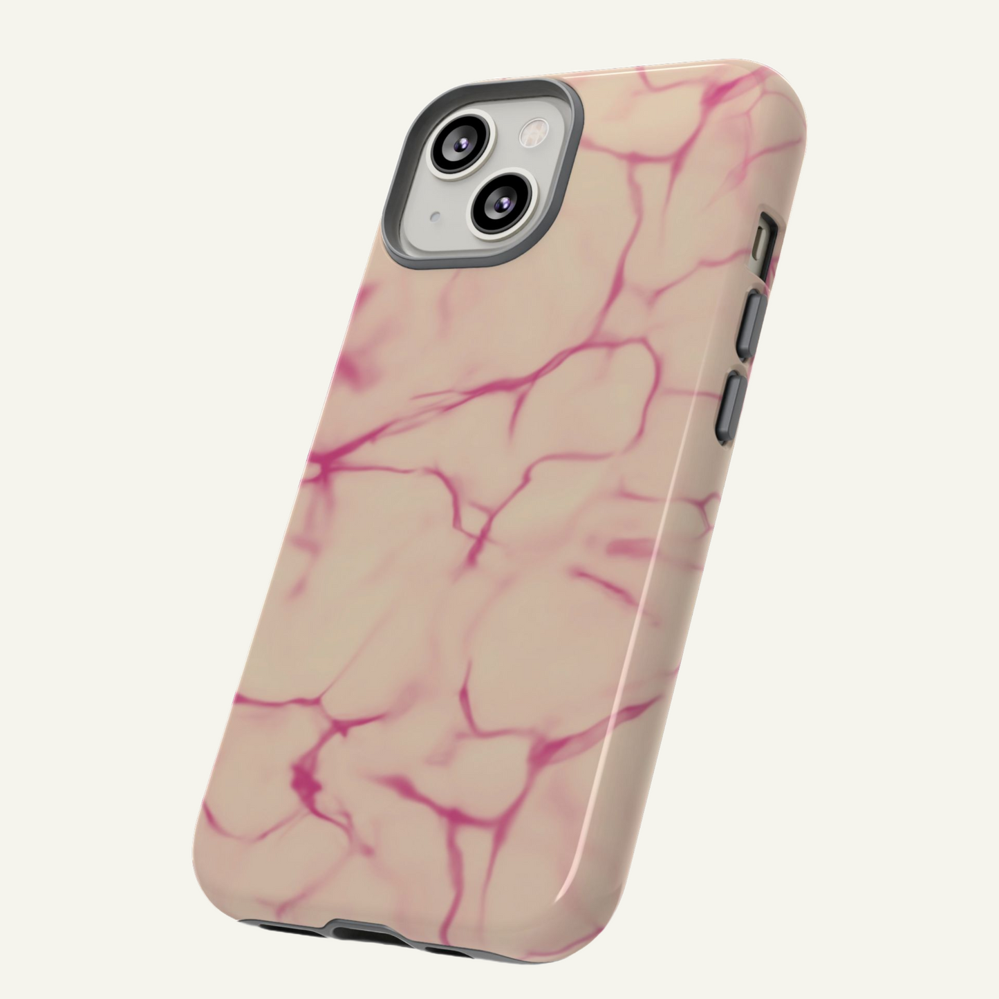 Marble Phone Case Cream Pink