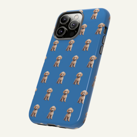 Poodle Phone Case Blue