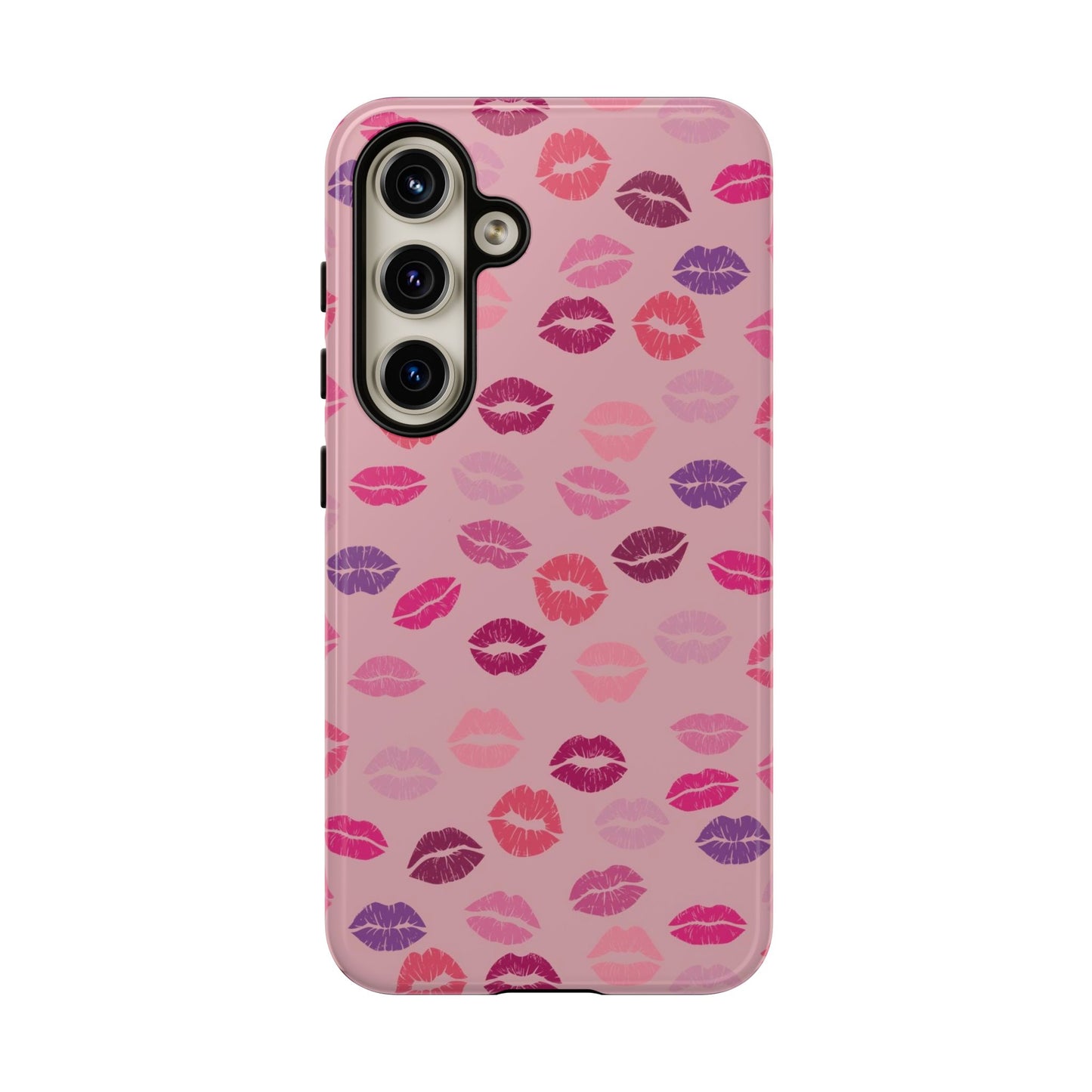 Lipstick Kisses Phone Case Pink