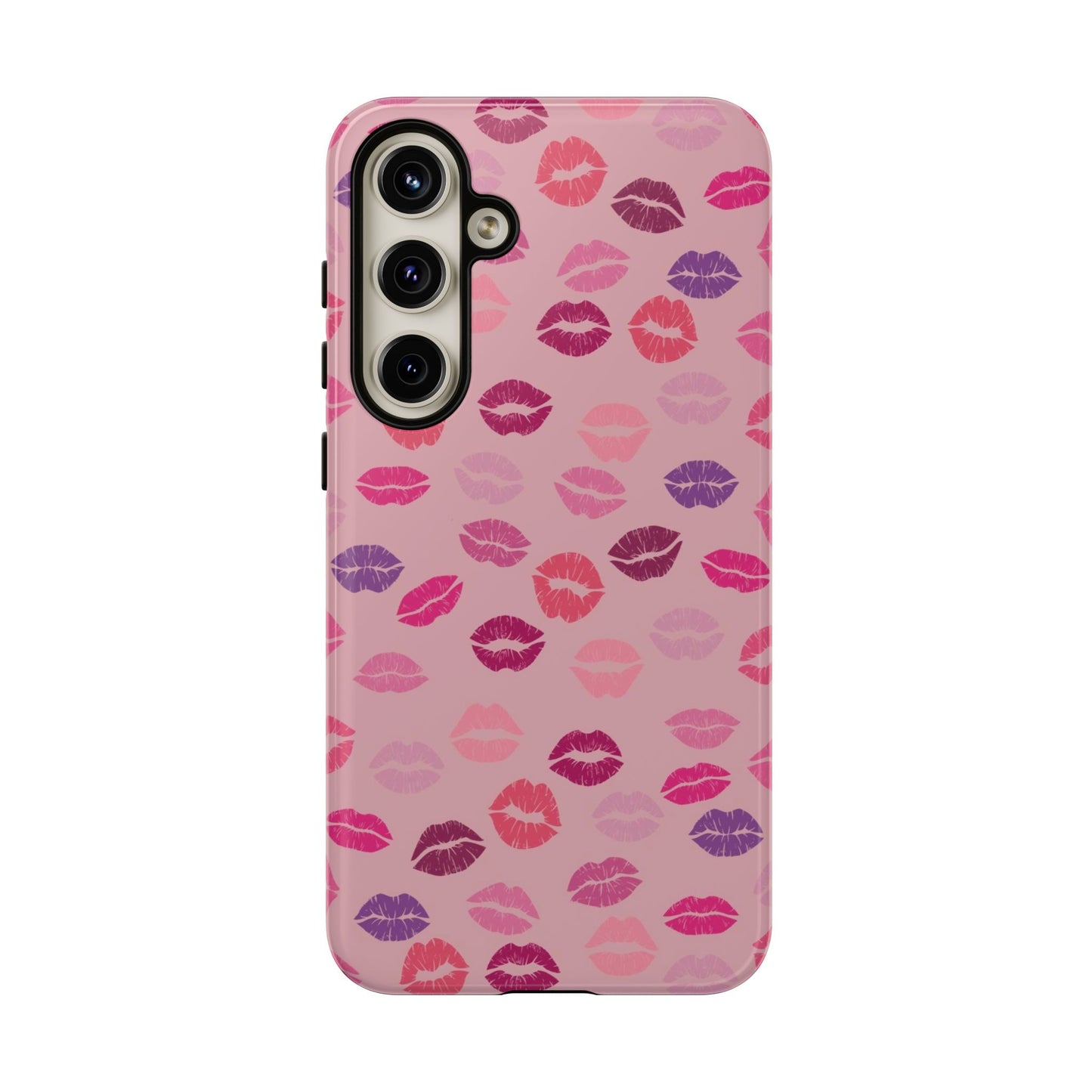 Lipstick Kisses Phone Case Pink