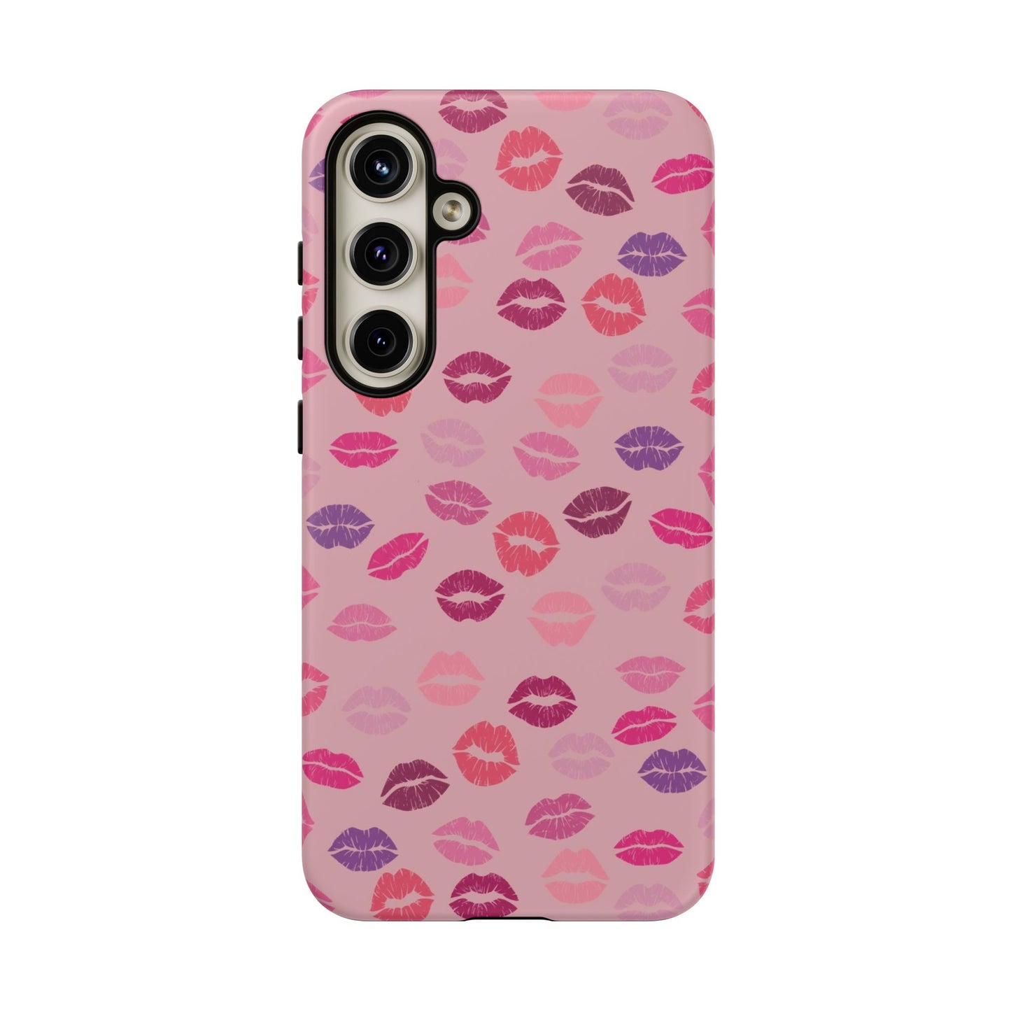 Lipstick Kisses Phone Case Pink