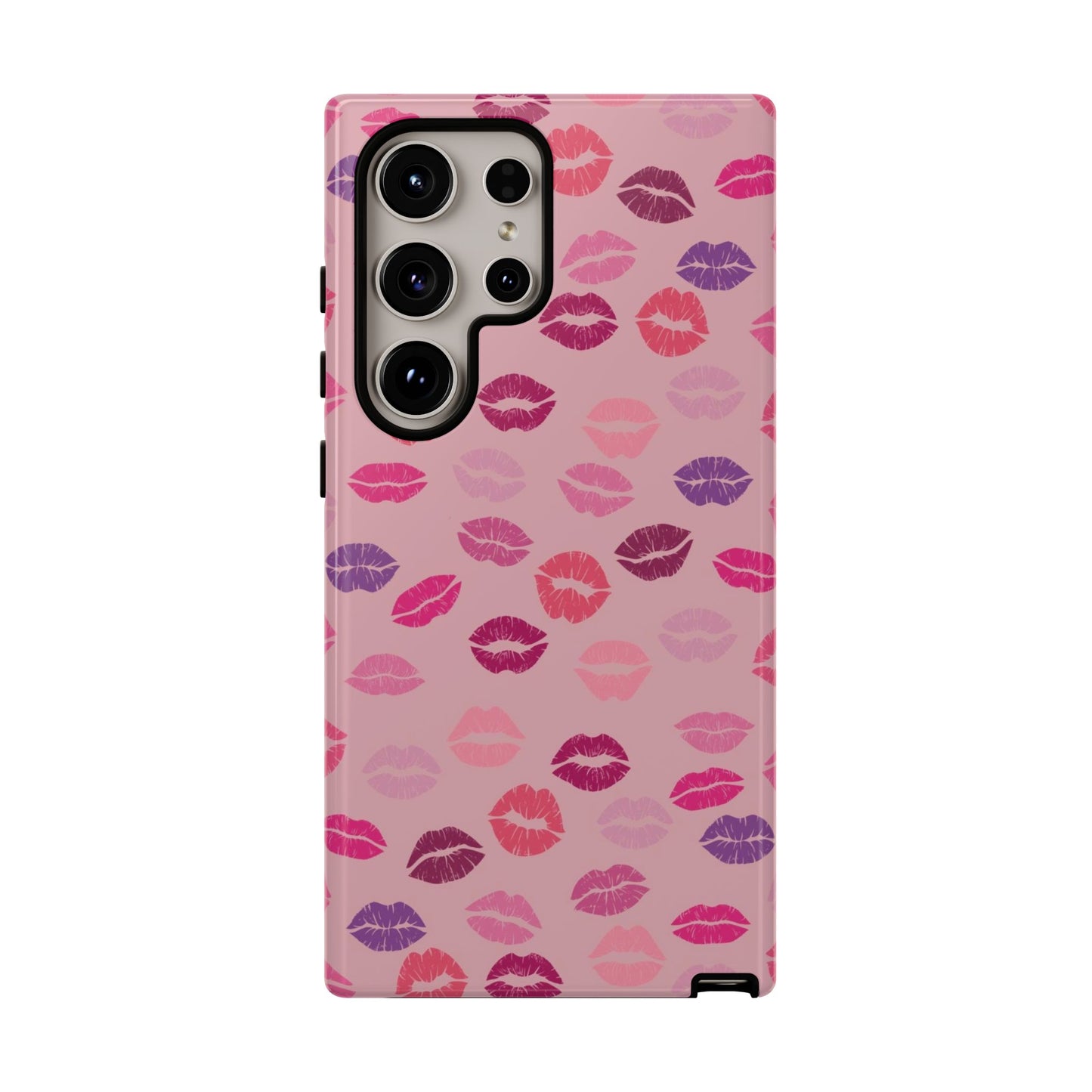 Lipstick Kisses Phone Case Pink