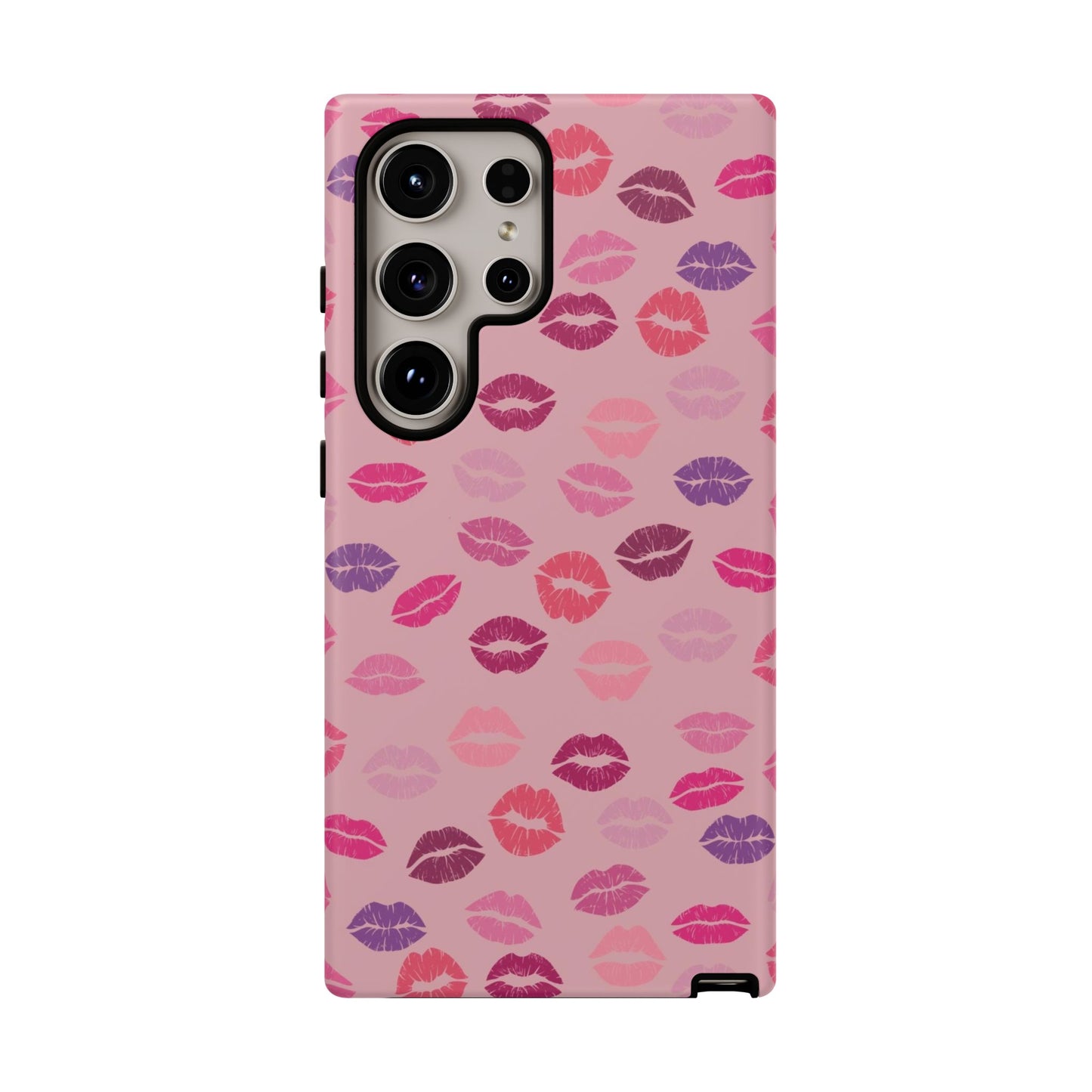 Lipstick Kisses Phone Case Pink