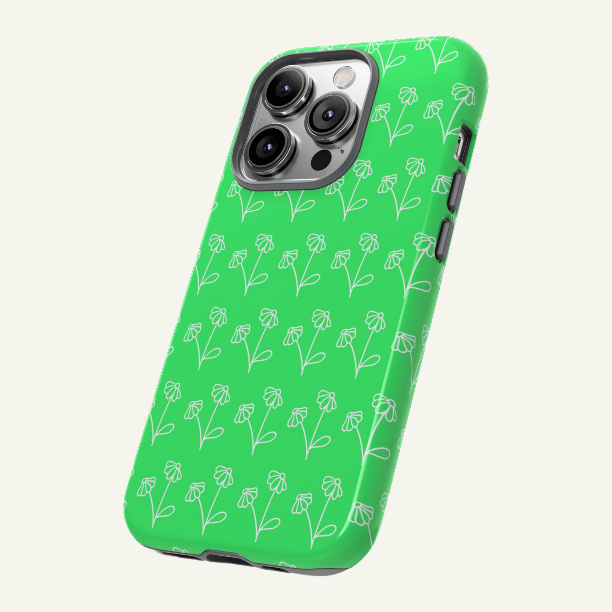 Bright Green Phone Case Iphone 16 - X, Samsung Galaxy S20 -S24, Google Pixel 6 - 8