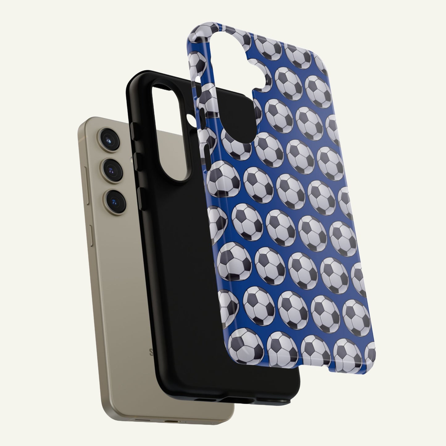 Soccer Ball Phone Case Blue