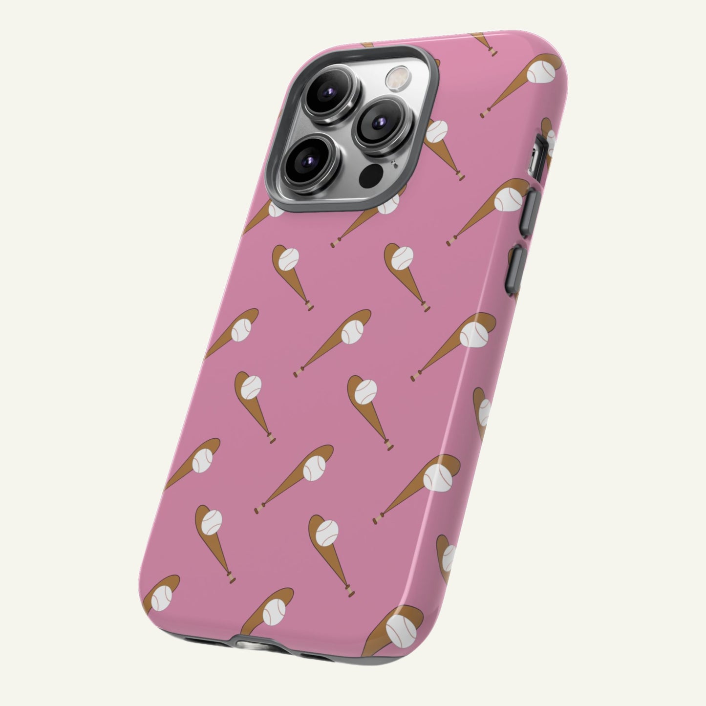 Baseball Phone Case Pink