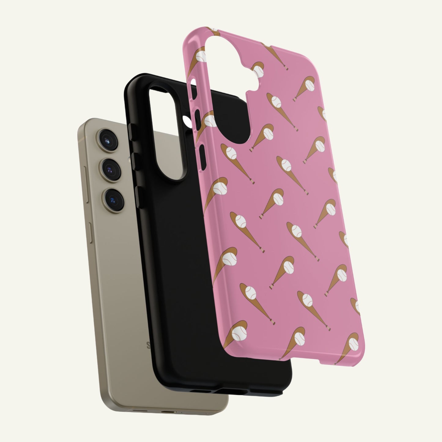 Baseball Phone Case Pink